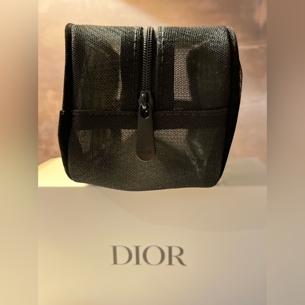 Authentic Dior Beauty Black Mesh Makeup Cosmetic Bag / pouch - Picture 4 of 6
